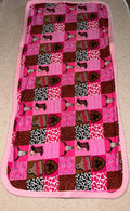 Pink Western Patchwork Burp Cloth