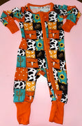 Orange Western Print
