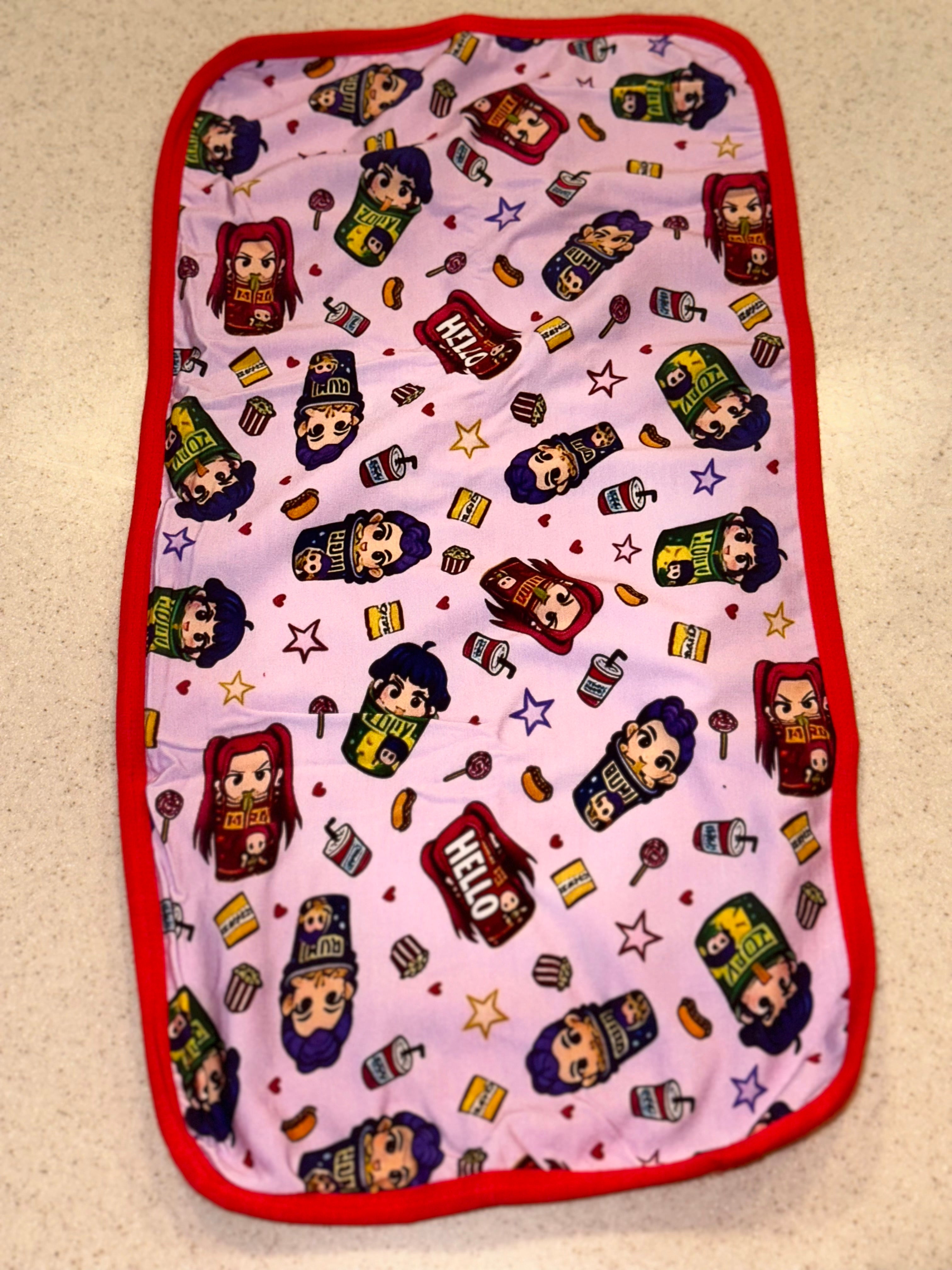 Snack Time Mischief Burp Cloth