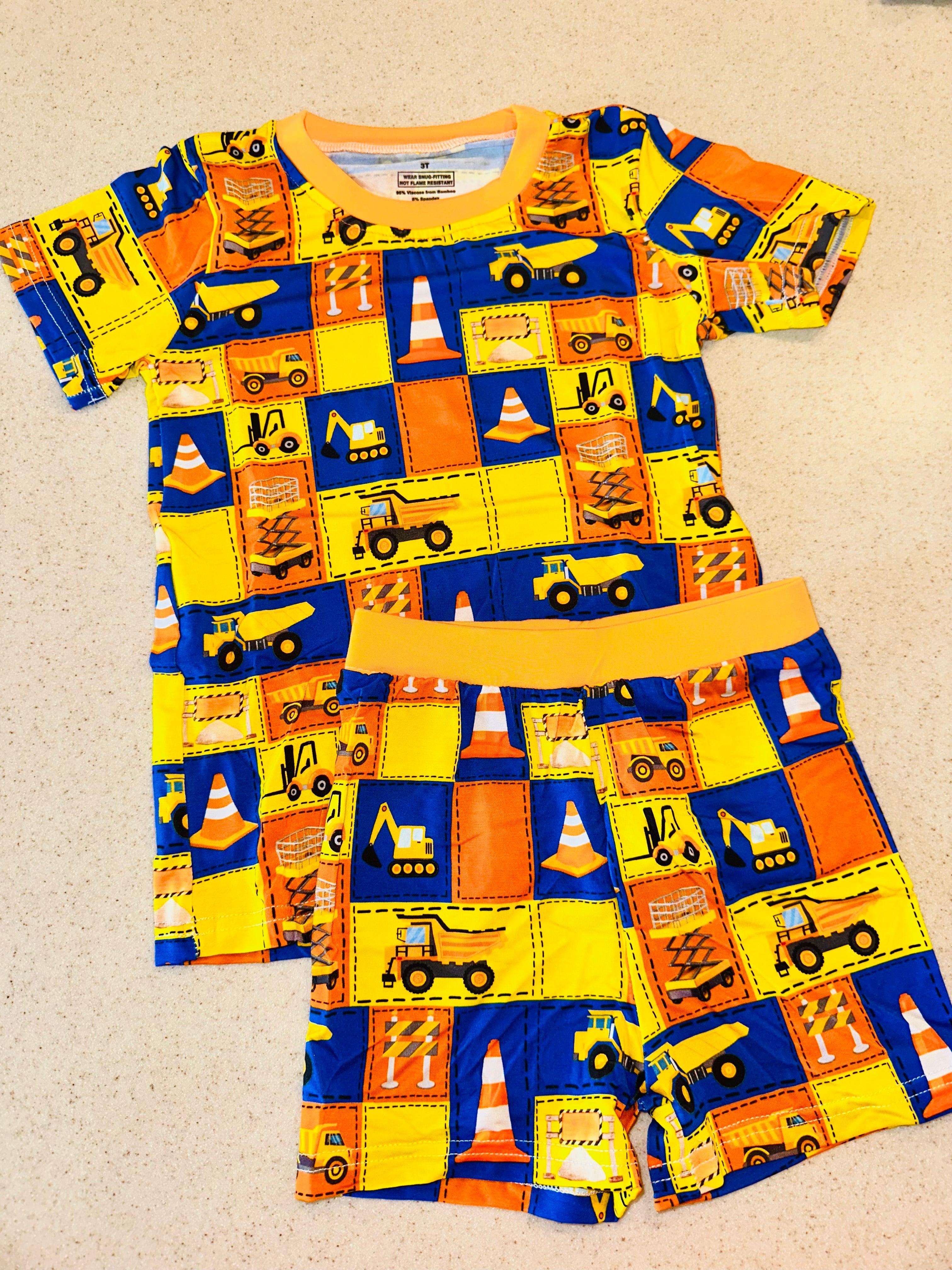 🚧 Little Builder Patchwork Set 🏗️🧡
