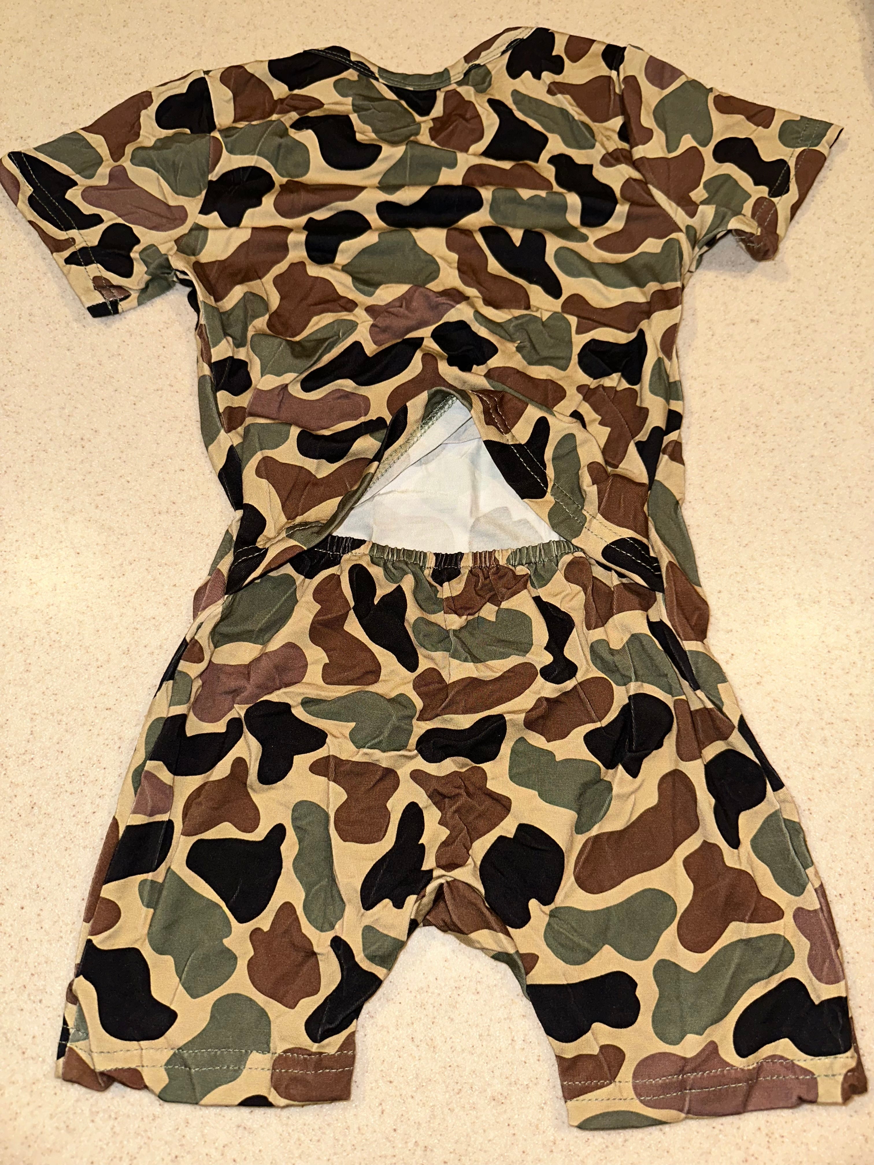 Camo No Zip Bamboo Shorties