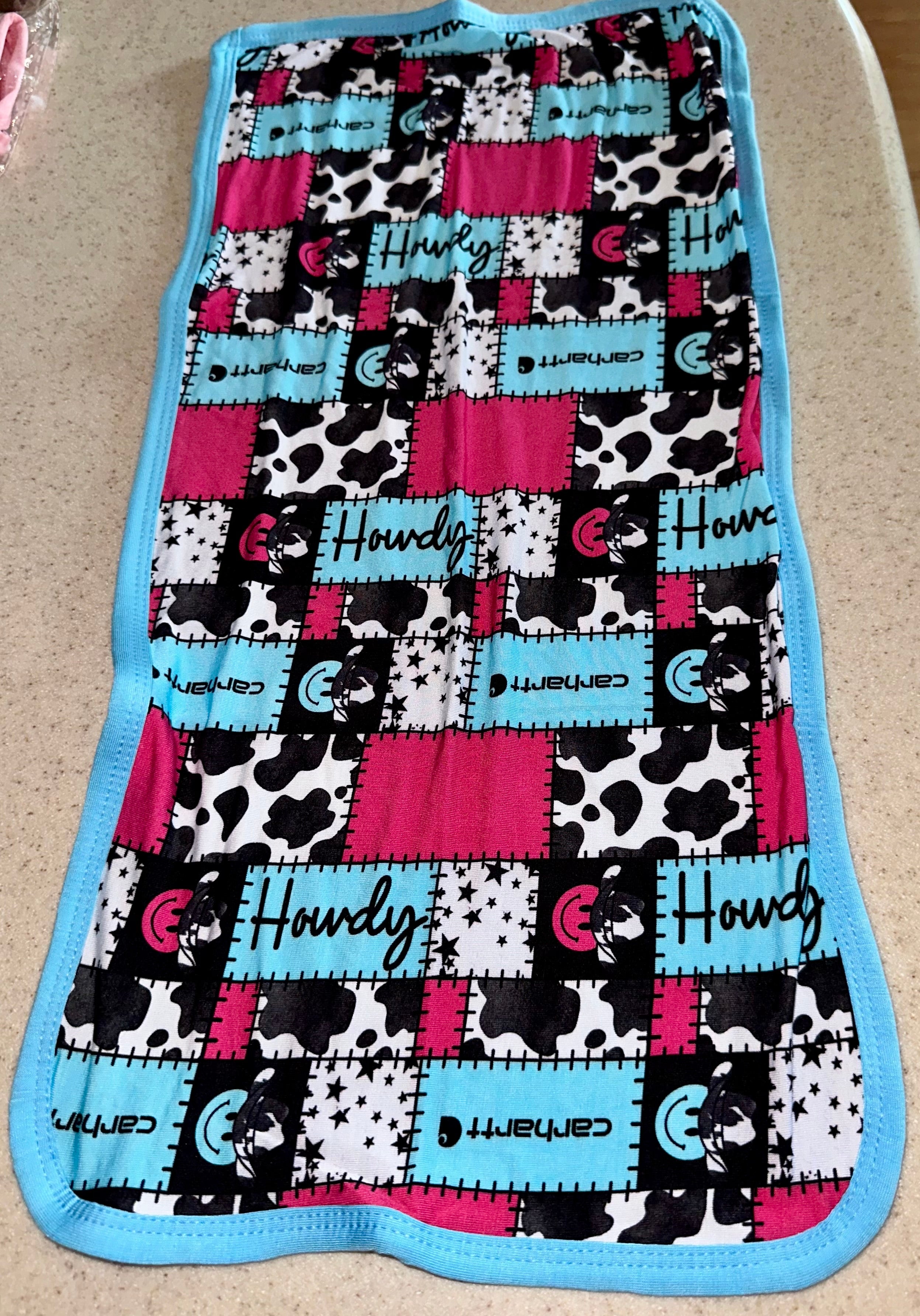 Howdy Cutie Burp Cloth