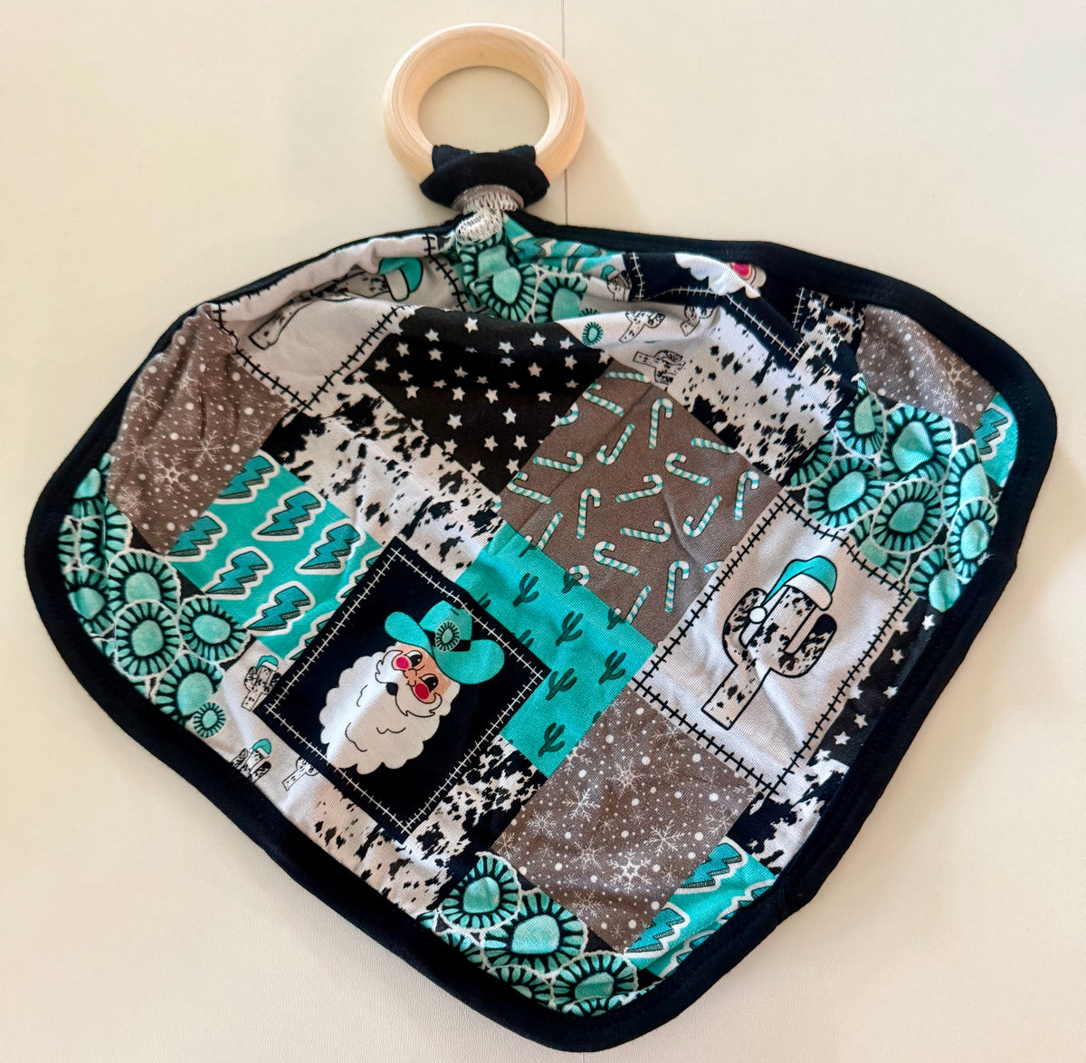 🩵 Turquoise Christmas Cowboy Bamboo Lovey