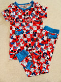 All-American Speedway Short Sleeve Pant Set