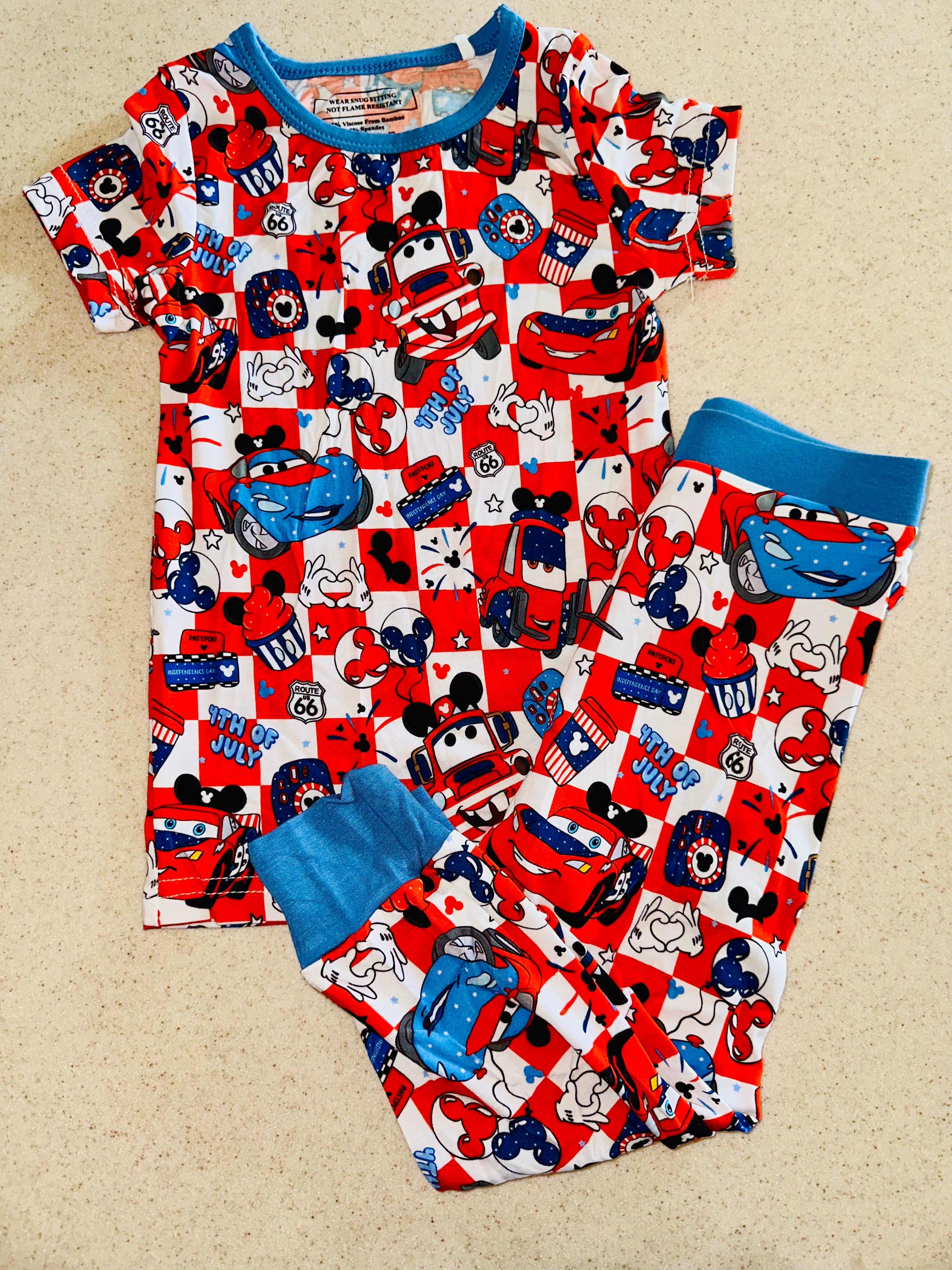 All-American Speedway Short Sleeve Pant Set