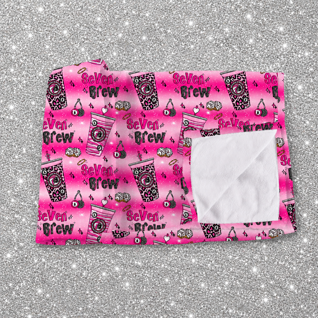 💗 Pretty in Pink Brew PLUSH Blanket